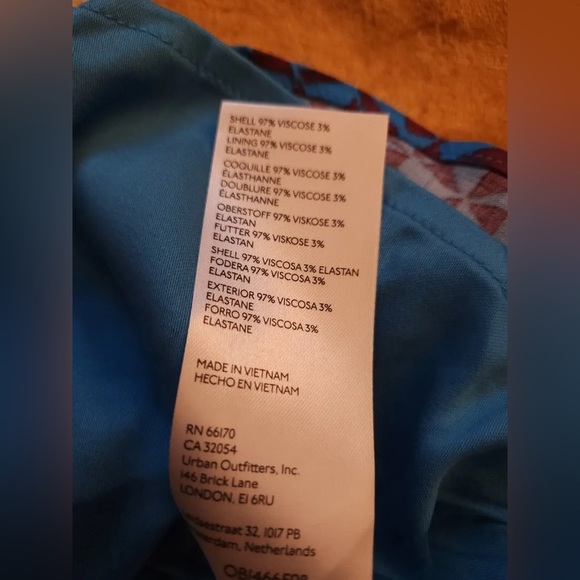 NWOT FP Kai Print Tie Strap Lined Minidress NEW L - Picture 7 of 16